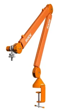 Rode PSA1+ oranžová / Stolní rameno pro mikrofon / paralelogramové pružiny / 360° otočení / adaptér 3/8"-5/8" (PSA1PLUSORA)