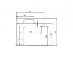 VILLEROY & BOCH - Architectura Square Umyvadlová baterie AquaSmart, kartáčované zlato TVW12500400076