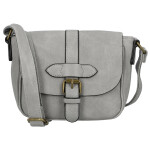 Trendy dámská koženková crossbody kabelka Divina, šedá