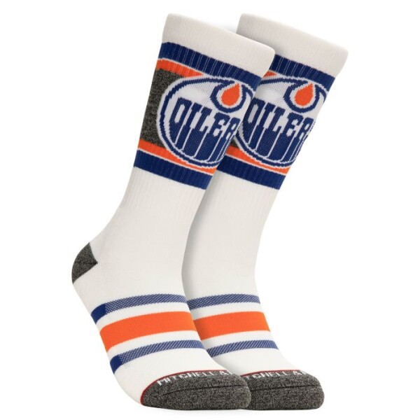 Mitchell & Ness Pánské ponožky Edmonton Oilers Nhl Cross Bar Crew Socks Velikost: S/M (38-42)