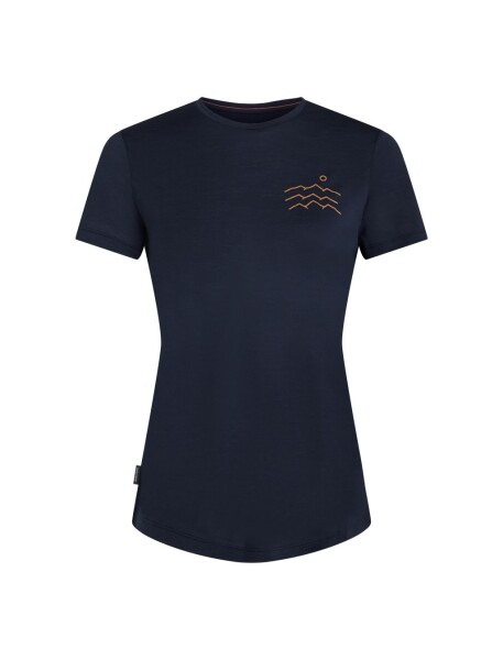Dámské merino triko s krátkým rukávem ICEBREAKER Wmns 125 Cool-Lite Sphere SS Tee Across, Midnight Navy velikost: M