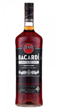 Bacardi Carta Negra / Rum / Stařený / 40 % obj. / 1 l (5010677038874)