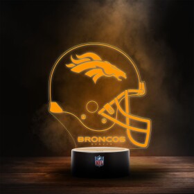 Cedule Denver Broncos NFL Helmet LED-Leuchtschild