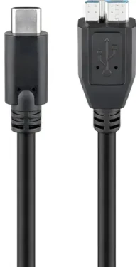 Goobay 67995 černá / Kabel USB-C na micro-USB 3.0 / 0,6 m (67995)