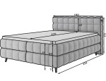 Boxspring Sabeno Rozměry: 160 x 200 cm, látka: Royal 18
