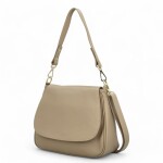 Stylová dámská kožená crossbody kabelka Dawn, taupe