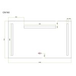 Mereo Zrcadlo 120x70 cm s LED osvětlením a odmlžováním CN150