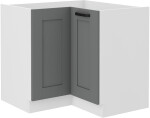 Spodní rohová skříňka Luna 90x90 DN 2F BB Barva korpusu: Dub artisan, Barva dvířek: Bílá