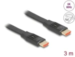 Delock černá / Plochý kabel HDMI / 48 Gbps / 8K 60 Hz / eARC / 3 m (81003)