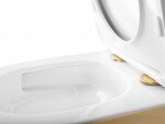 REA - Závěsná WC mísa Carlo Mini Tornado NFQ GOLD WHITE REA-C6006