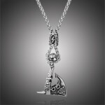 Náhrdelník Vikingská sekera VALKNUT - symbol posmrtného života, runa, 60 cm Vintage Náhodná