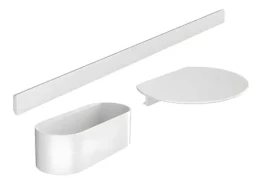 Hansgrohe Set koupelnových doplňků matná bílá / Sada koupelnových doplňků / nástěnná lišta / 2× polička / EasyClick (27966700)