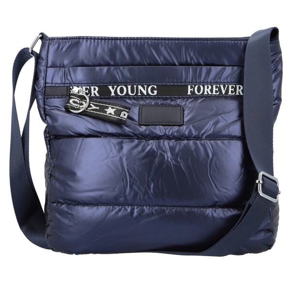 Stylová dámská textilní crossbody kabelka Zayana, tmavě modrá