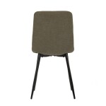 Židle jídelní, hnědá látka, nohy černý kov