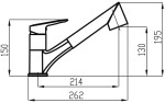NOVASERVIS - Dřezová teleskopická baterie Metalia 54, chrom 54081,0