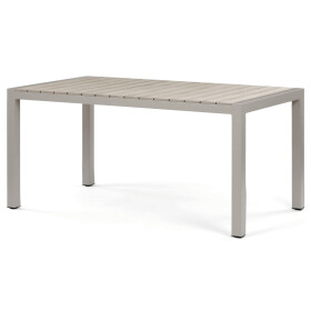 Zahradní stůl 162x90cm, hliník, polywood, béžová, AZT-S1514 CRM