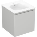 MEXEN/S - Orio koupelnová skříňka 45 cm s umyvadlem Vela, 1 šuplík, šedá mat/bílá mat 91A10-04547-1-BF62-W23M01