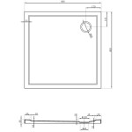 MEXEN - Flow Sprchová vanička čtvercová slim 80 x 80, černá mat 46S708080