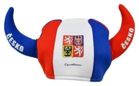 SPORTTEAM Klobouk rohy ČR / Klobouk / Fanouškovský doplněk / obvod 52 cm