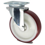 Tente Kolečko s červenou polyuretanovou obručí 200 mm,otočné 3017