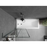 MEXEN/S - Next L vanová zástěna FIX 70 x 150, černá vzor, grafit metal 895-070-000-03-77-95