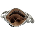 Stylová koženková crossbody kabelka Gelicia, šedá