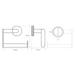 SAPHO - LARISSA držák toaletního papíru, černá/měď mat WS017BC