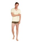 Pánské merino tričko s krátkým rukávem ICEBREAKER Mens Anatomica SS V, Undyed velikost: XXL