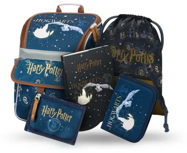 BAAGL SET 5 - Školní set - Zippy Harry Potter Bradavice / aktovka / penál /sáček / desky / peněženka (A-33079)