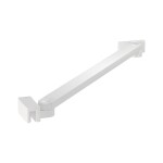 Erga Paris, rohová vzpěra pro sprchové zástěny o tloušťce skla 6/8/10 mm, délka 35cm, bílá matná, ERG-V02-PARIS-BAR35-WH