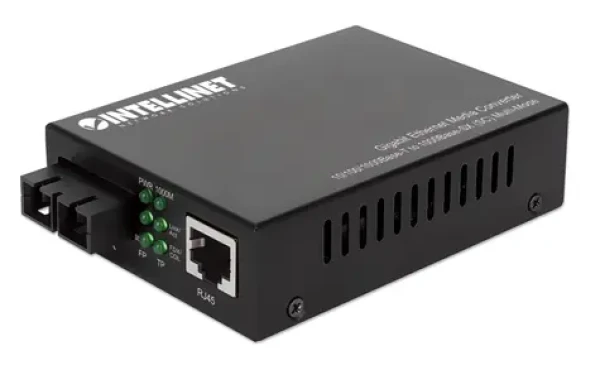 Intellinet Gigabit Media Converter SC Multimode 550m / Konvertor médií / RJ-45 / SC / 1000 Mbps (508544)