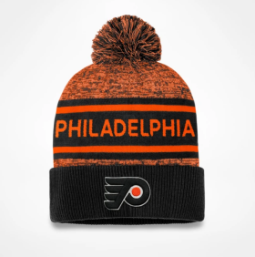 Fanatics Pánská zimní čepice Philadelphia Flyers NHL Authentic Pro Rink Heathered Cuffed Pom Knit
