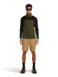 Pánské merino triko s dlouhým rukávem ICEBREAKER Mens 125 Cool-Lite Sphere LS Tee CB, Dark Loden/Black/Cb velikost: S