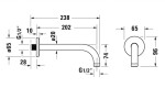 DURAVIT - Příslušenství Sprchové rameno, 21 cm, matná černá UV0670027046