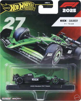 Hot Wheels Angličák Premium Formula 1 Sauber - Nico Hulkenberg #27 - Mattel Hot Wheels