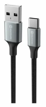 SWISSTEN TEXTILE II datový kabel USB - USB-C 1.5m černá (71521309)