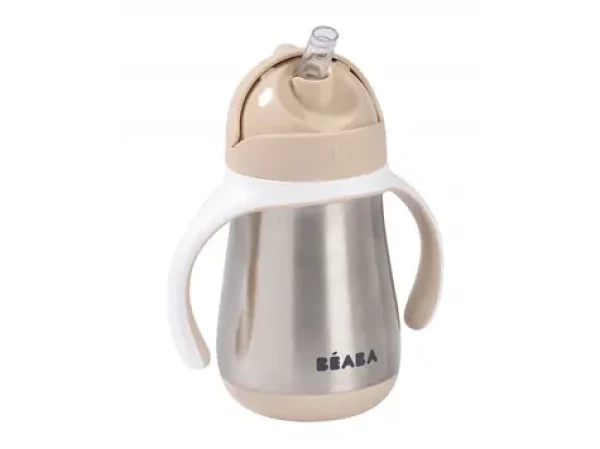 Beaba Hrnek termoizolační s brčkem nerez 250ml Clay Earth (913633BB)