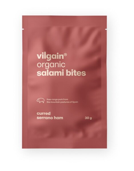 Vilgain Salami Bites BIO – uzená šunka serrano 30 g