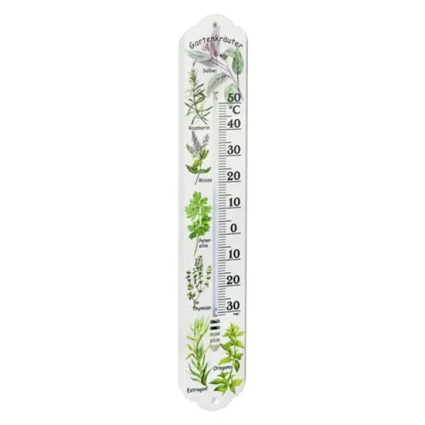 TFA 12.3040.21 / Nástěnný teploměr / Plast / Květinový motiv / -30 až +50 °C