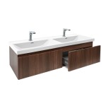 Koupelnová skříňka s umyvadlem SAT Evolution 118x30x44,8 cm ořech Aida mat SATEVO120NAU5BA SATEVO120NAU5BA