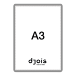 Djois magnetický rámeček - Magneto Solo, A3, šedý, 2 ks