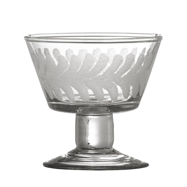 Bloomingville Skleněný pohárek Rika Recycled Glass 100 ml, čirá barva, sklo