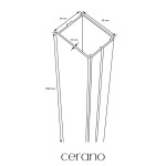 CERANO - Rozšiřovací profil pro sprchové dveře Volpe L/P - černá - 30 mm CER-543907
