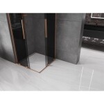 MEXEN/S - Velar L Duo sprchový kout, posuvné dveře 80 x 80, grafit, měď kartáčovaná 871-080-080-02-43-65