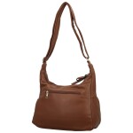 Stylová dámská koženková crossbody kabelka Arleta, hnědá