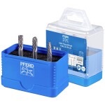 PFERD 21214183 frézovací kolík tvrdokov Špičatý kužel Délka 41 mm Vnější Ø 3 mm Pracovní délka 11 mm Ø hřídele 3 mm 1 ks
