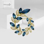 Brož Swarovski Elements Isabell - květina, Modrá