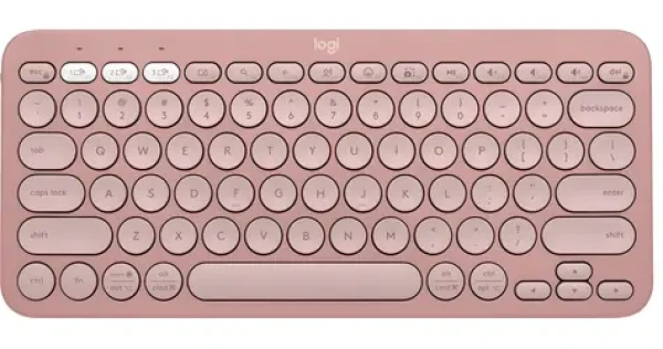 Logitech Pebble Keys 2 K380s růžová / Bezdrátová klávesnice / BT / USB / US Layout (920-011853_CZ)