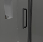 CERANO - Sprchové otočné dveře Porte L/P - 8 mm - černá matná, grafitové sklo - 90x195 CER-8050BD7249