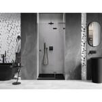 MEXEN/S - Lunar L sprchové dveře křídlové pravé 115 cm, transparent, grafit metal 834L-115-000-95-00-P